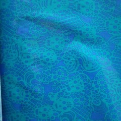 Blue Folklorico Laminated Cotton NOT ‘Oilcloth’, Soft, from Alexander Henry