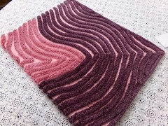 hypnotic sunkissed vtg chenille bedspread fabric pink mauve optic 16″ x 25″