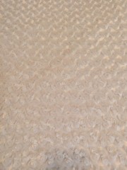 White Swirl Minky Fabric Plush Faux Fur Polyester 45in X 1 Yard