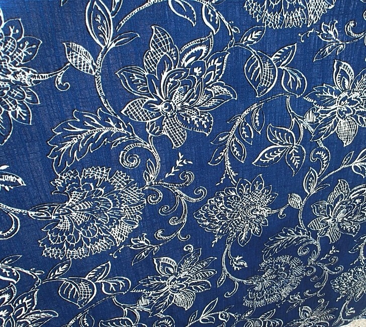 3 YARDS RICHLOOM INDOOR / OUTDOOR FABRIC ~ BLUE SOLARIUM ~ UPHOLSTERY / CURTAINS