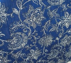 3 YARDS RICHLOOM INDOOR / OUTDOOR FABRIC ~ BLUE SOLARIUM ~ UPHOLSTERY / CURTAINS
