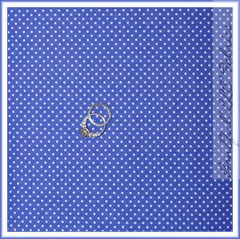 BonEful Fabric FQ Cotton Quilt VTG Periwinkle Purple Blue White Little Polka Dot