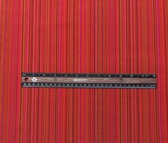 KNOLL TEXTILES STRAIE STRIPE BLUSH PINK ORANGE EPINGLE VELVET FABRIC 1 YARD 53″W