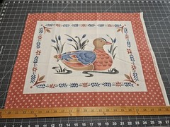 VTG DUCK GOOSE GEESE FABRIC PILLOW PANEL GRANDMACORE COTTAGE CORE 17X22