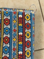 4.44 Yds Cotton Fabric – Boho Retro Stripe Colorful – Sewing Crafts Home Decor