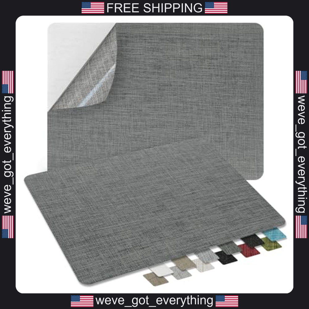 2 Pack Self-Adhesive Linen Fabric Patches for Sofa and Car Repair
