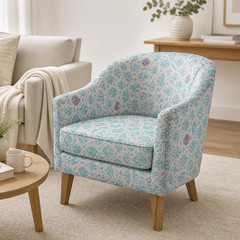 By the Seaside-Happy Fish-Aqua Unbleached Fabric-Loes Van Oosten-Cotton+Steel