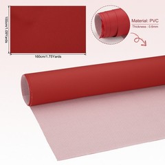 63×39.4in Faux Leather Sheets, Faux Leather Fabric Vinyl PVC, Wine Red