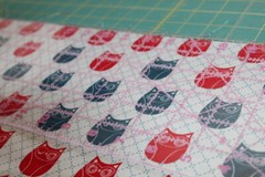 {Red White & Blue} Owls OWL Print Fabric FAT QUARTER [100% COTTON] FQ Quilting
