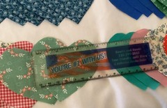 120 Pre Cut Fabric Hearts Assorted Colors Patterns for Quilting Sewing Crafts