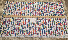 Hoffman International Children Train Boat Buss Plane Car Repeating 2 Yd Fabric