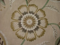 3.4 Metres iLiv Ophelia Thyme Embroidered Fabric Curtain Upholstery Cushion