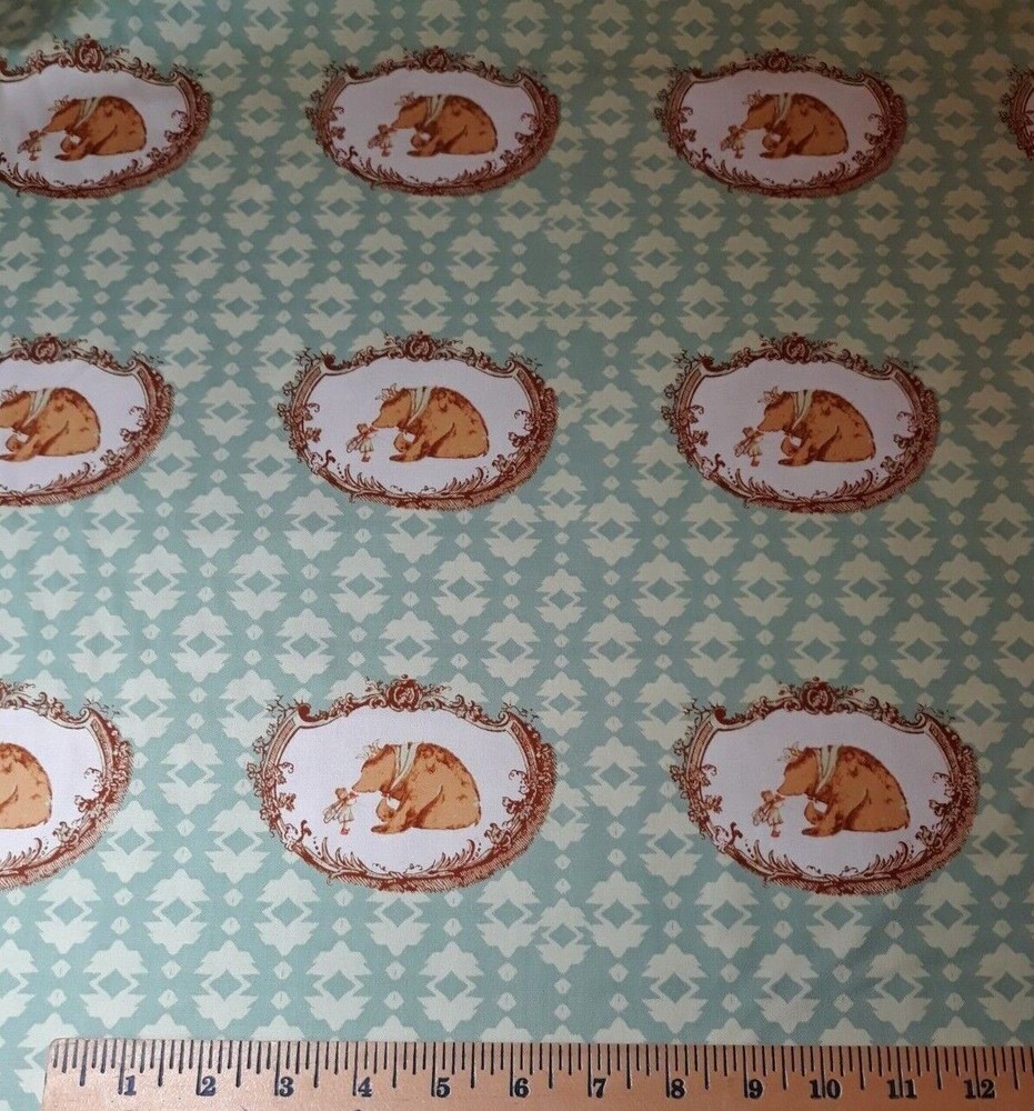 3 YARDS Cotton Fabric – FS RIDDLES & RHYMES Story in Lime Tina Givens