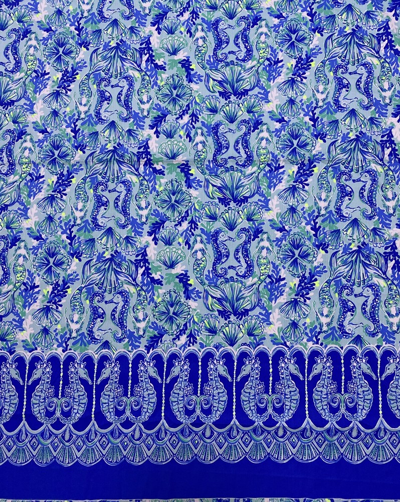 Lilly Pulitzer Dobby Cotton Fabric Seeing Double Engineered 42″ X 54″
