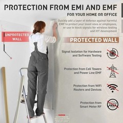 Copper Faraday Fabric Transparent Clear Net Cloth Reducing EMF RF EMI