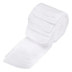 Cotton Roll Quilting Fabric, 40 Pcs White Pre-Cut Strips 2.5 x 20 Inches