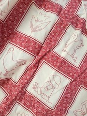 Vintage Kid’s Sun Bonnet Sue/ Sam Rooster Squirrel Tulip Cottagecore Fabric 4Yd
