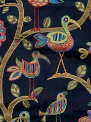 Swavelle Millcreek CRAZY OL BIRD Fabric Tapestry Upholstery Heavy 4 Yards +