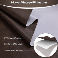 Faux Leather 1.3mm Upholstery Fabric by the Yard 55×108 Inch Yellow Coffee | …