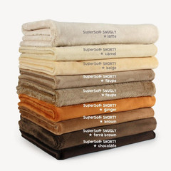 Plush Fabric | Solid Ginger Minky Fabric for Sewing | Super Soft Cuddle Material