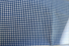 Blue & White Gingham Small Check Fabric 1 5/8 Yards Quilting Fabric