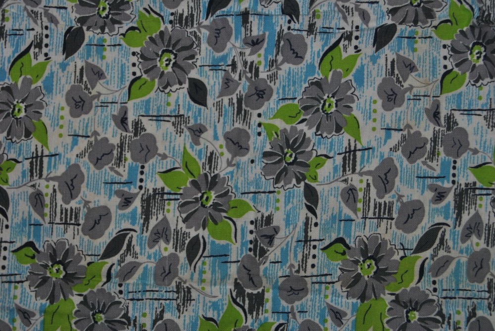 Vintage Flour Feed Sack Material Multicolor Floral Design Still Sewn
