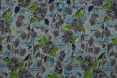 Vintage Flour Feed Sack Material Multicolor Floral Design Still Sewn
