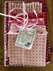 NEW VALENTINE 100% COTTON PRINT FABRIC SET +6.5 YARDS TOTAL (SHIP FREE & FAST)