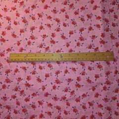 Marcus Brothers Metallic Florals on Pink Cotton Fabric by the HALF YARD