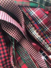 50 MULTI CHRISTMAS Plaid Stripe Solid Homespun Strips 1/2″ x 18″ or 1″ x 18″