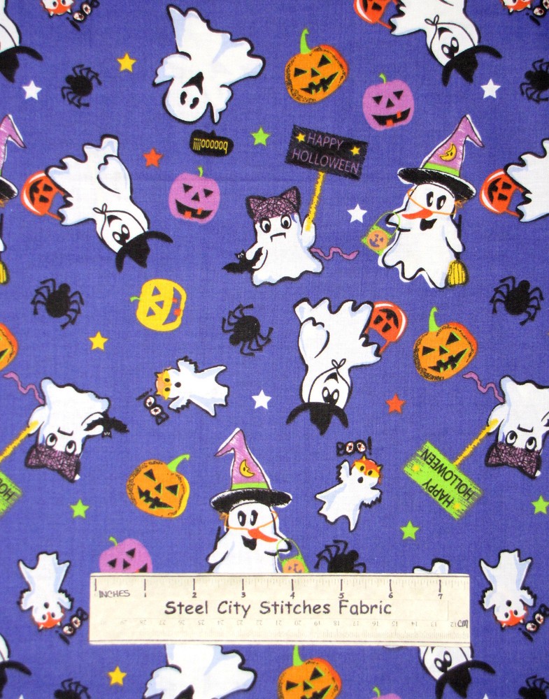 Halloween Costume Ghost Toss Kids Cotton Fabric Trick Or Treat 27″ Length