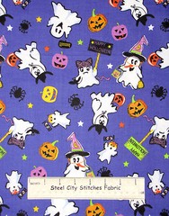 Halloween Costume Ghost Toss Kids Cotton Fabric Trick Or Treat 27″ Length