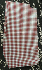 Vtg 2+ Yd 44X65+” Small Red Green Tartan Plaid FABRIC Quilt Cotton Traditional