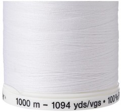 Gutermann Sew-All Thread, Polyester, White, 1000 m 5.5x4x4 cm, White