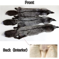 Natural Tanned Silver Fox Hides Fur Pelts Graded 1 Fox Skin Hides for Fly Tyi…