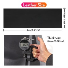 Marine Vinyl Upholstery Faux Leather: Meneng Black 1/2 Yard（54″x18″）,