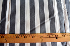 DARK GRAY & OFF WHITE STRIPES COTTON BLEND FABRIC 31 X 44″ WIDE