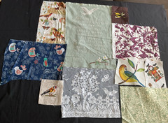 Birds Hand Stitched Fabric Scraps Lace Slow Stitch Crafts Junk Journal – 10