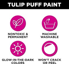 Creative 4oz Glow-in-the-Dark Fabric Paint – Permanent, Washable, Safe for Kids