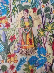 25 Yard Indian Beige Frida Hand Block Print Cotton Fabric Dressmaking Sewing