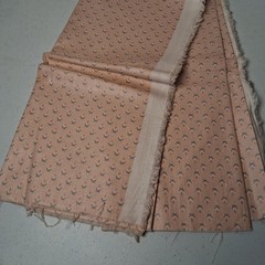 Vintage 1990s Upholstery Fabric Material Margin Designs Peach Blue Floral 33×55″