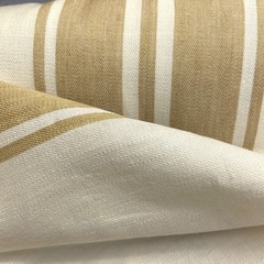 Schumacher Fabric Brentwood Stripe 4.5 Yards Linen Cotton Neutral Colorway