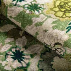 Groundworks Multicolor Floral Print Fabric- Arioso Print / Stone Jade 2.85 yds