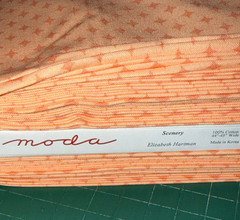 MODA SCENERY 100% USA cotton fabric by the yard called Cantaloupe Peach 51275 19