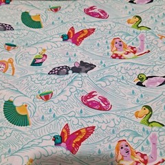 Tula Pink Cotton Quilt Fabric 36″ X44 Curiouser & Curiouser Sea Of Tears Wonder