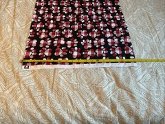 Cotton Fabric Multicolor Heart Print on Black 17”x42” Quilting Sewing