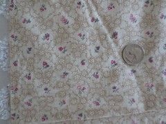 5098. Peter Pan TAN FLORAL Craft, Quilting COTTON FABRIC – 41″ x 1-3/4 yds.