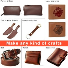 Full Grain Leather Sheet 12×24 inch 2.0mm/5oz Thick Cowhide Brown Color