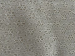 Off white polyester lace /vertical stripe floroal design 3 yds x 56″