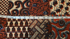 Crantex fabric tribal print 2 1/3 yards in browns and beige
